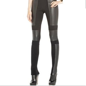 BCBG Maxazria leather leggings